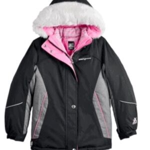 ZeroXposur Black and Pink Puffer Jacket for Kids